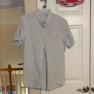 Mizzen+Main Men's Black and White Striped Button Down Shirt